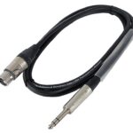 Câble Digiflex 1/4" mâle stéréo à XLR femelle - 6'