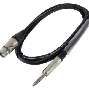 Câble Digiflex 1/4" mâle stéréo à XLR femelle - 6'