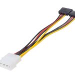 Câble adaptateur 2 x SATA à molex 4 contacts