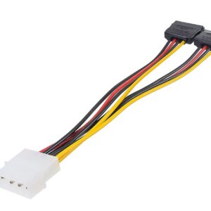 Câble adaptateur 2 x SATA à molex 4 contacts
