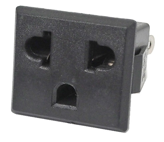 Fiche AC femelle châssis à 3 contacts 220V
