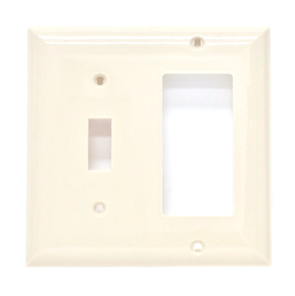 Plaque murale double pour interrupteur