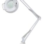 Lampe loupe avec bras articulé en métal