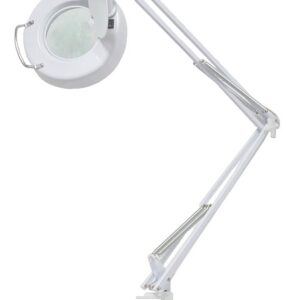 Lampe loupe avec bras articulé en métal