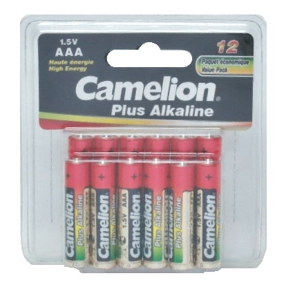 Paquet de 12 piles AAA alcaline de 1.5 Volts