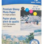 12 papiers photo glacés 5" x 7"