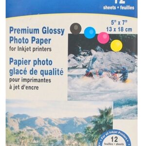 12 papiers photo glacés 5" x 7"
