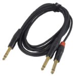 Câble Digiflex 1/4" mâle stéréo à 2 X mâle mono