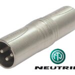 Adaptateur Neutrik XLR 3 contacts mâle à mâle