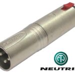 Adaptateur Neutrik 1/4" femelle stéréo à XLR mâle