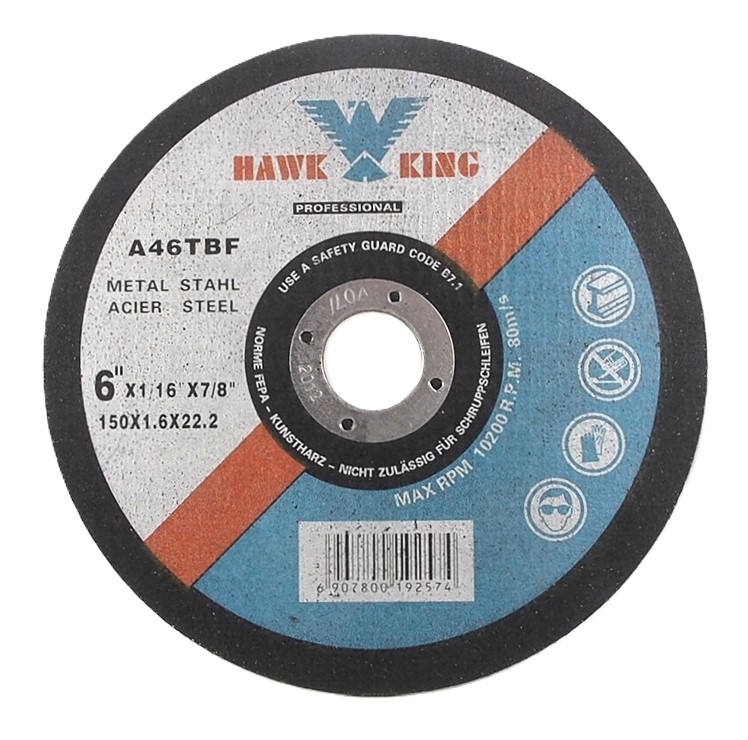 Meule pour rectifieuse 6" pour métal et acier