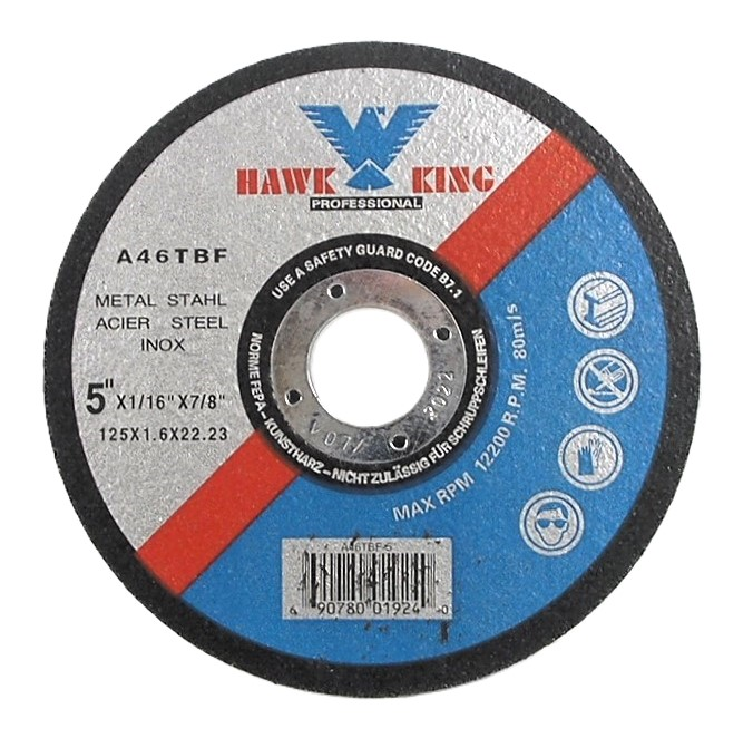 Meule pour rectifieuse 5'' pour métal et acier