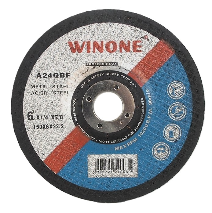 Meule pour rectifieuse 6" pour le métal et l'acier