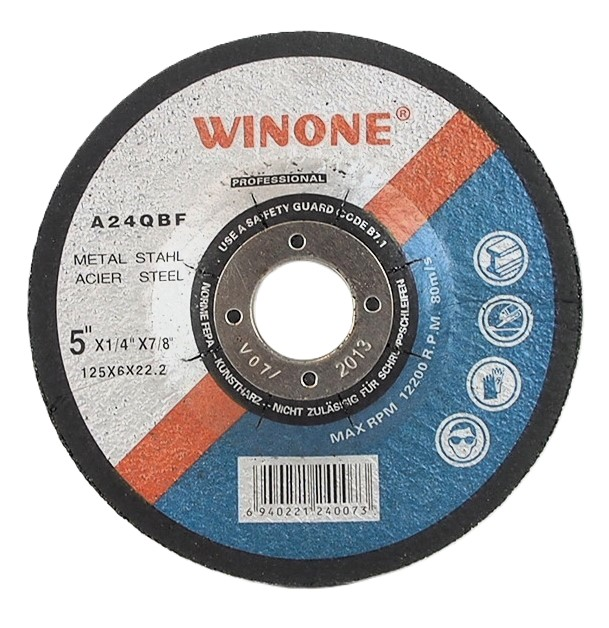Meule pour rectifieuse 5" pour le métal et l'acier