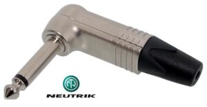 Connecteur Neutrik 1/4" mâle mono à 90 degrés