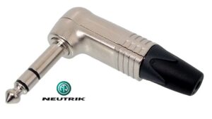 Connecteur Neutrik 1/4" mâle stéréo 90 degrés