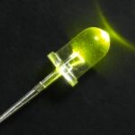 Del transparent jaune-vert de 5 mm.