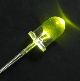 DEL transparent jaune-vert 5 mm 2.1 V