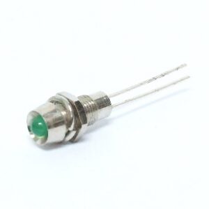 Del vert 3 mm avec support en métal 2.1 V