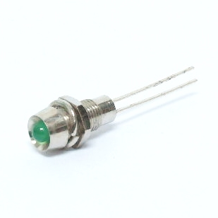 DEL vert 3 mm avec support en métal 2.1 V