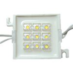 Carré imperméable de 9 DELs bleues 12 VDC