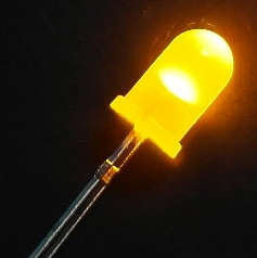 DEL jaune 5 mm - 2 Volts