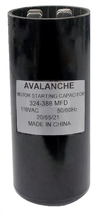 Condensateur pour moteur 125 VAC, 324 - 388 uF