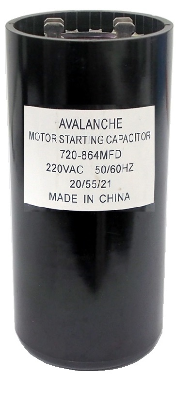 Condensateur pour moteur 220 VAC, 720-864 uF