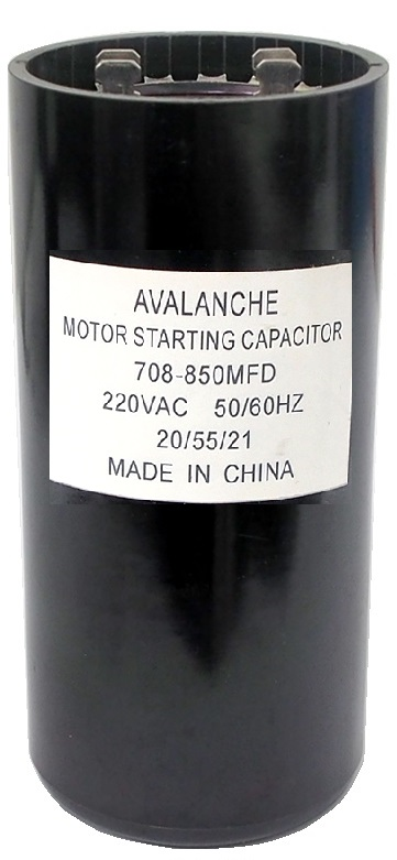 Condensateur pour moteur 220 VAC, 708-850 uF