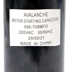 Condensateur pour moteur 220 VAC, 590-708 uF