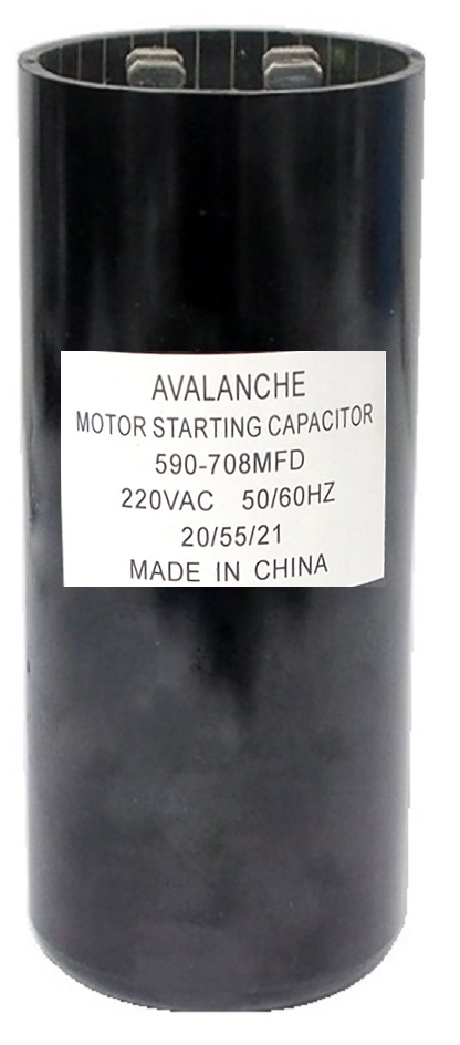 Condensateur pour moteur 220 VAC, 590-708 uF