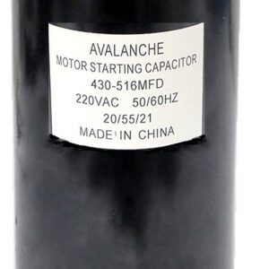 Condensateur pour moteur 220 VAC 430-516 uF
