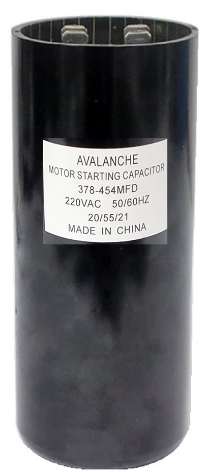 Condensateur pour moteur 220 VAC, 378-454 uF
