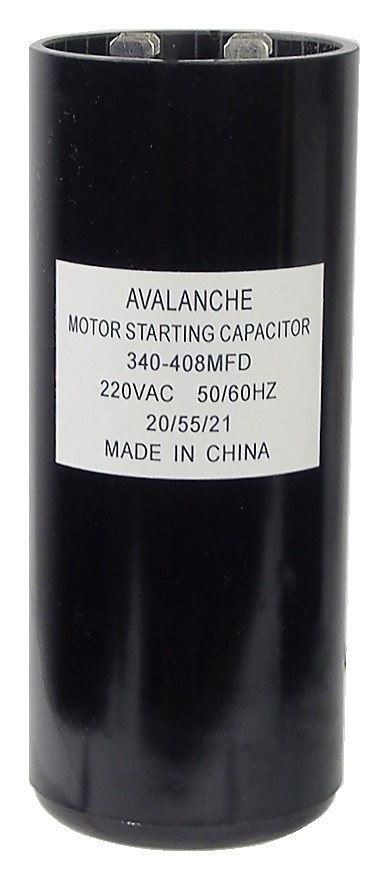 Condensateur pour moteur 220 VAC, 340-408 uF