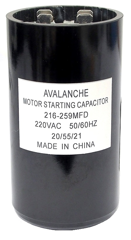 Condensateur pout moteur 220 VAC, 216-259 uF