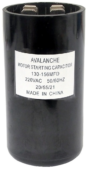Condensateur pour moteur 220 VAC, 130-156 uF