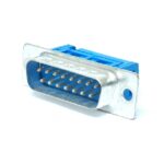 Connecteur 15 contacts mâle pour câble plat