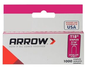 Boite de 1000 agrafes Arrow T18 7/16"