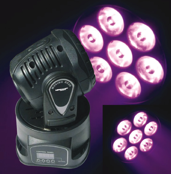 Moving head à 18 DELs de 3 Watts