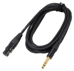Câble Digiflex XLR femelle à 1/4" (6.3 mm) TRS mâle stéréo de 10 pieds