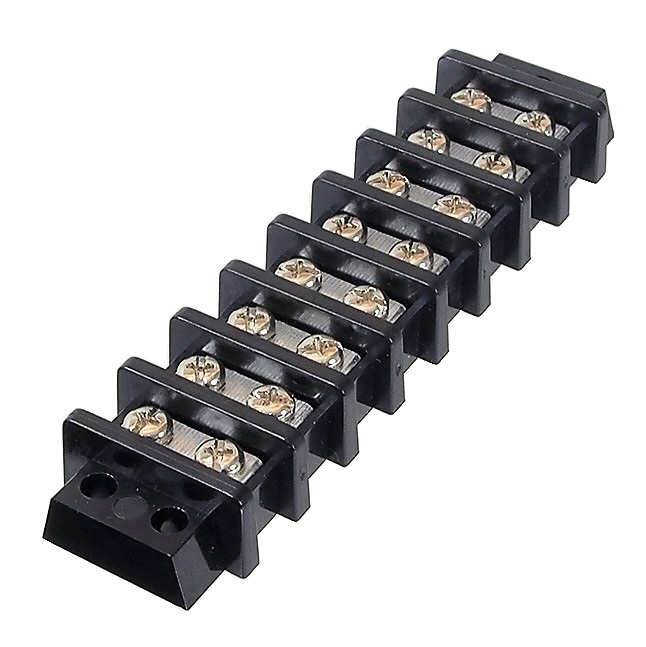 Bornier à vis double 600V 30A - 8 positions