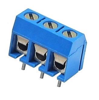 Bornier à vis à 3 contacts 300V 16 ampères 5 mm