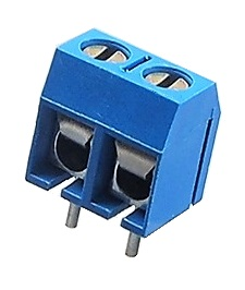 Bornier à vis à 2 contacts 300V 16 ampères 5 mm