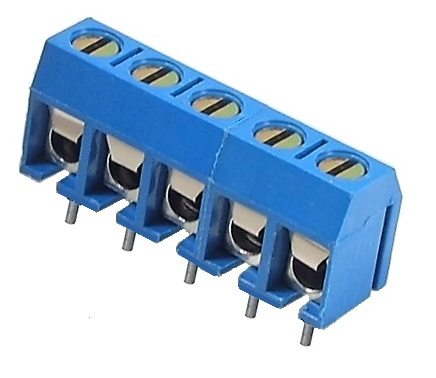 Bornier à vis à 5 contacts 300V 16 ampères 5 mm