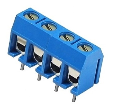 Bornier à vis à 4 contacts 300V 16 ampères 5 mm