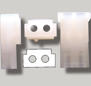 Prise Molex mâle à 2 contacts 0.084