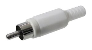 Connecteur RCA mâle blanc à souder