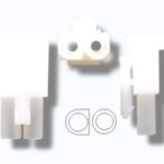 Prise molex mâle 2 contacts 0.100’’