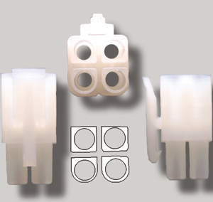 Prise molex mâle à 4 contacts 0.093’’