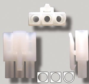 Prise molex mâle à 3 contacts 0.093’’